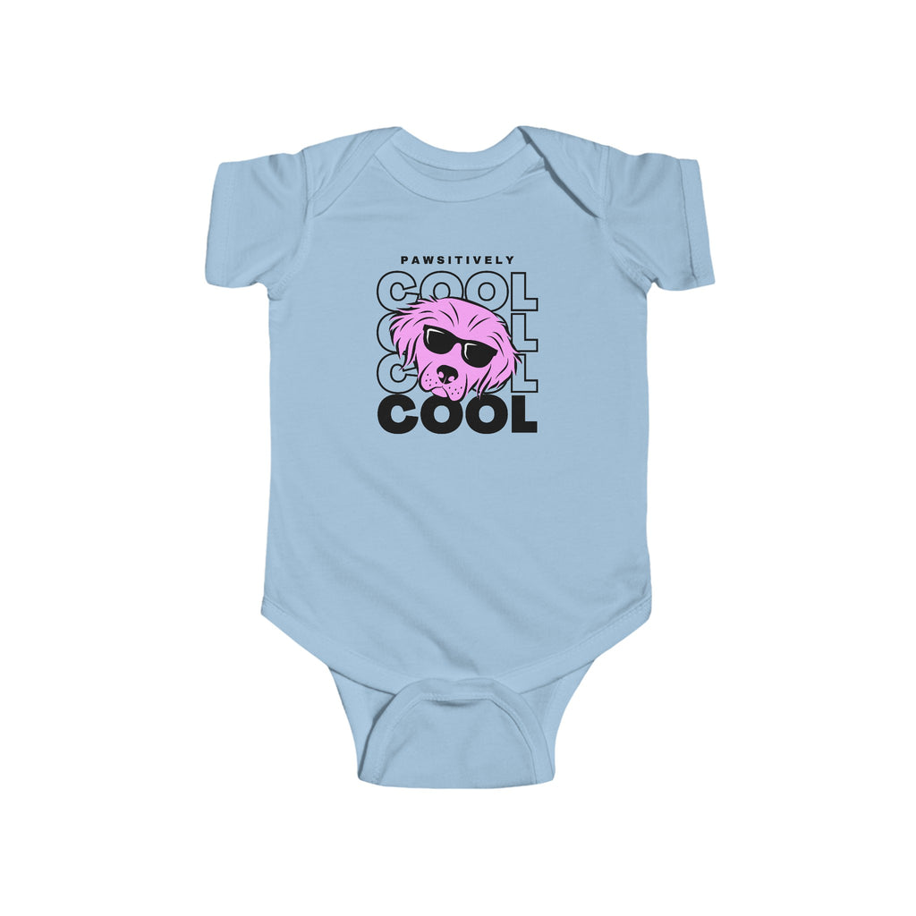 Pawsitively Cool Dog Baby Onesie Blue