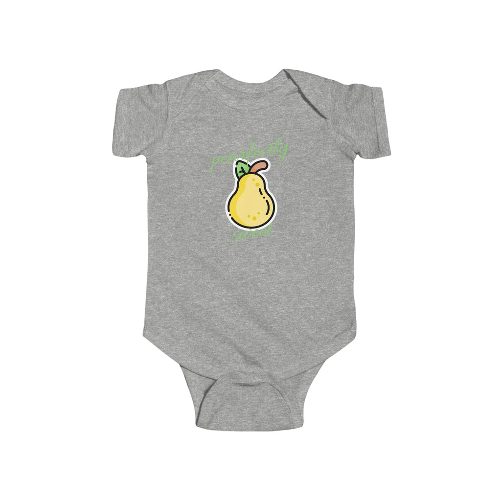 Pearfectly Sweet Baby Onesie Gray