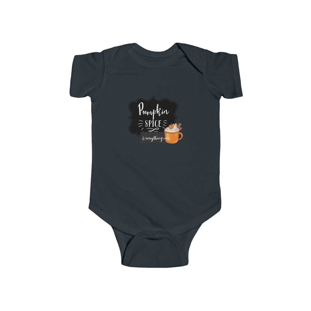 Pumpkin Spice and Everything Nice Baby Onesie Black