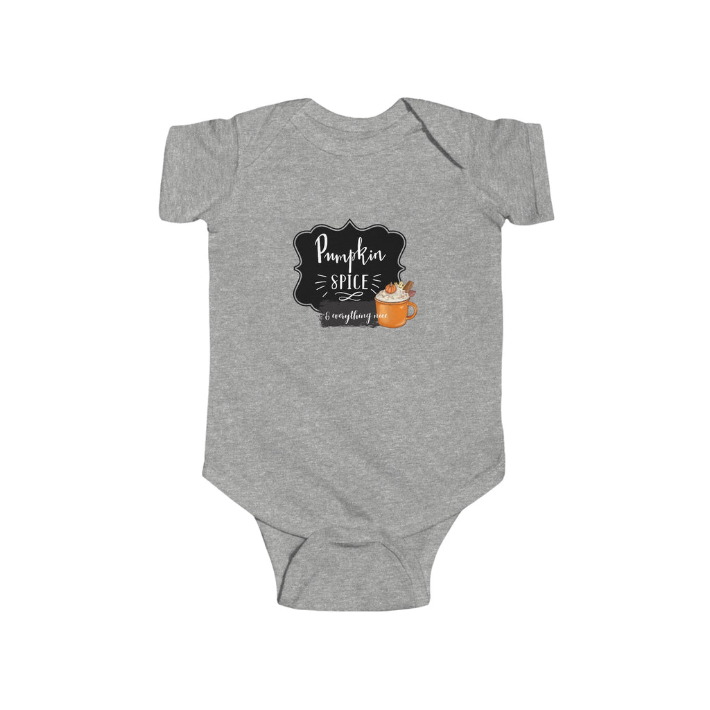 Pumpkin Spice and Everything Nice Baby Onesie Heather