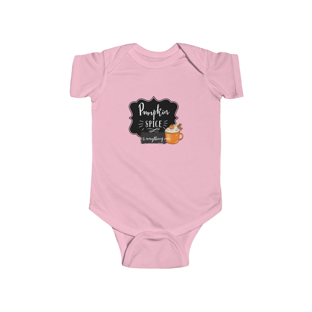 Pumpkin Spice and Everything Nice Baby Onesie Pink