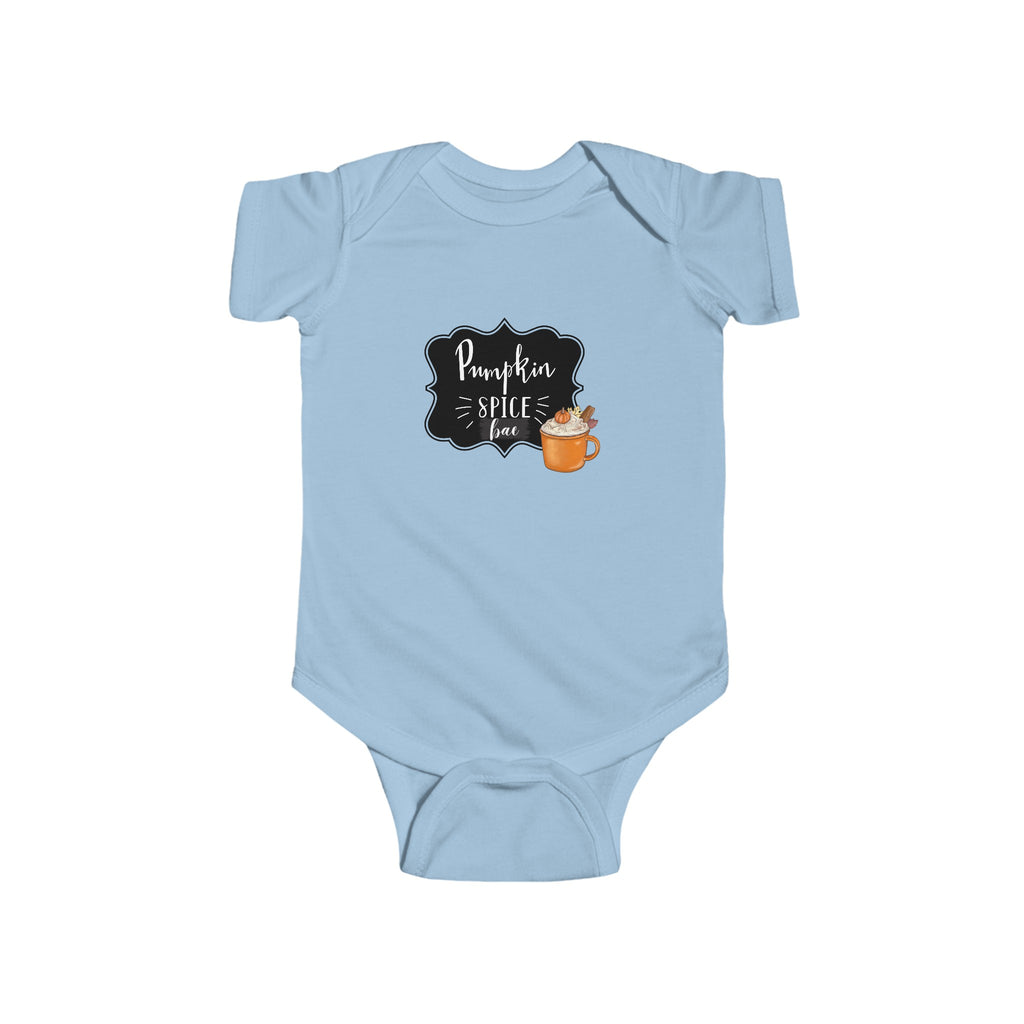 Pumpkin Spice Bae Baby Onesie Blue