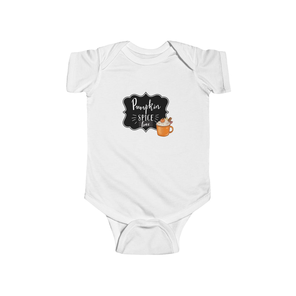 Pumpkin Spice Bae Baby Onesie White