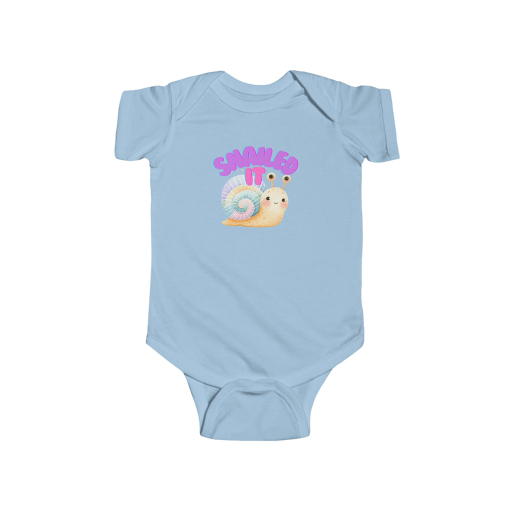 Snailed It Baby Onesie Blue