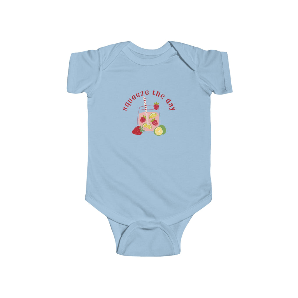 Squeeze the Day Lime Baby Onesie Blue