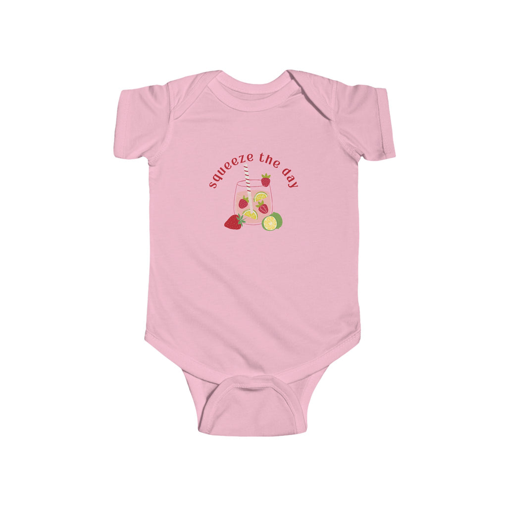 Squeeze the Day Lime Baby Onesie Pink