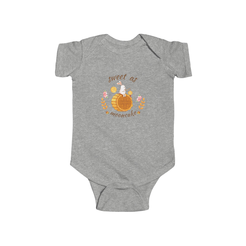 Sweet as Mooncake Baby Onesie Heather