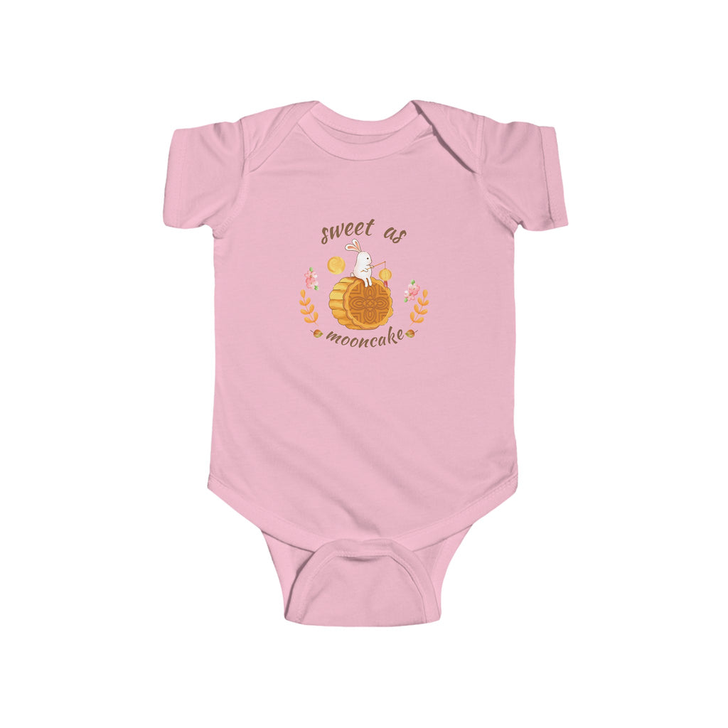 Sweet as Mooncake Baby Onesie Pink