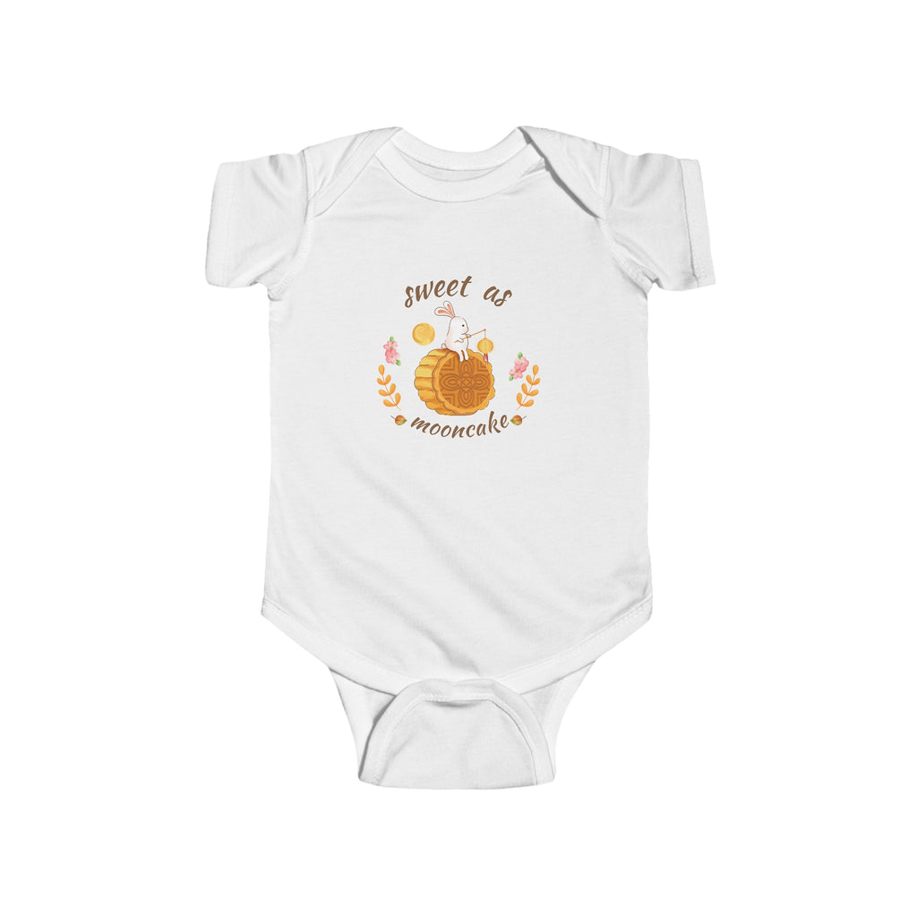 Sweet as Mooncake Baby Onesie White