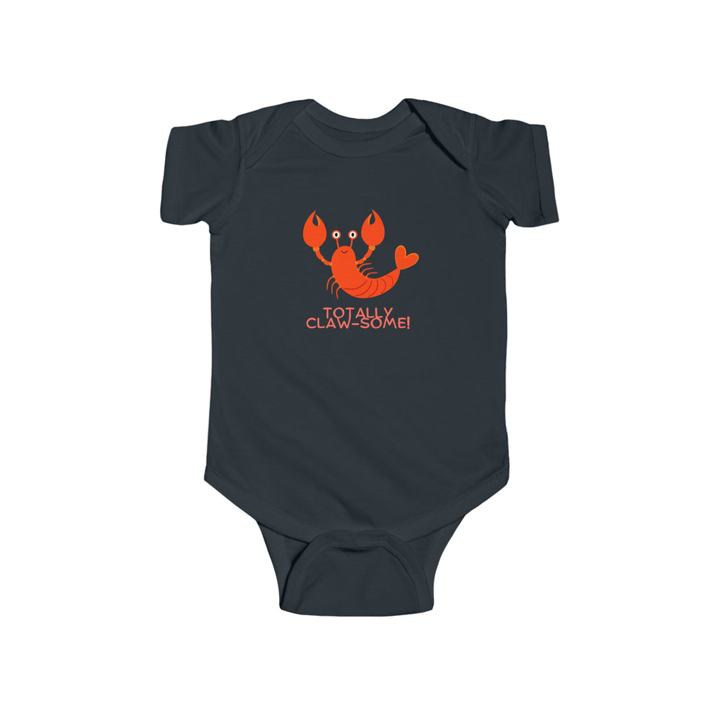 Totally Claw-Some Lobster Baby Onesie Black