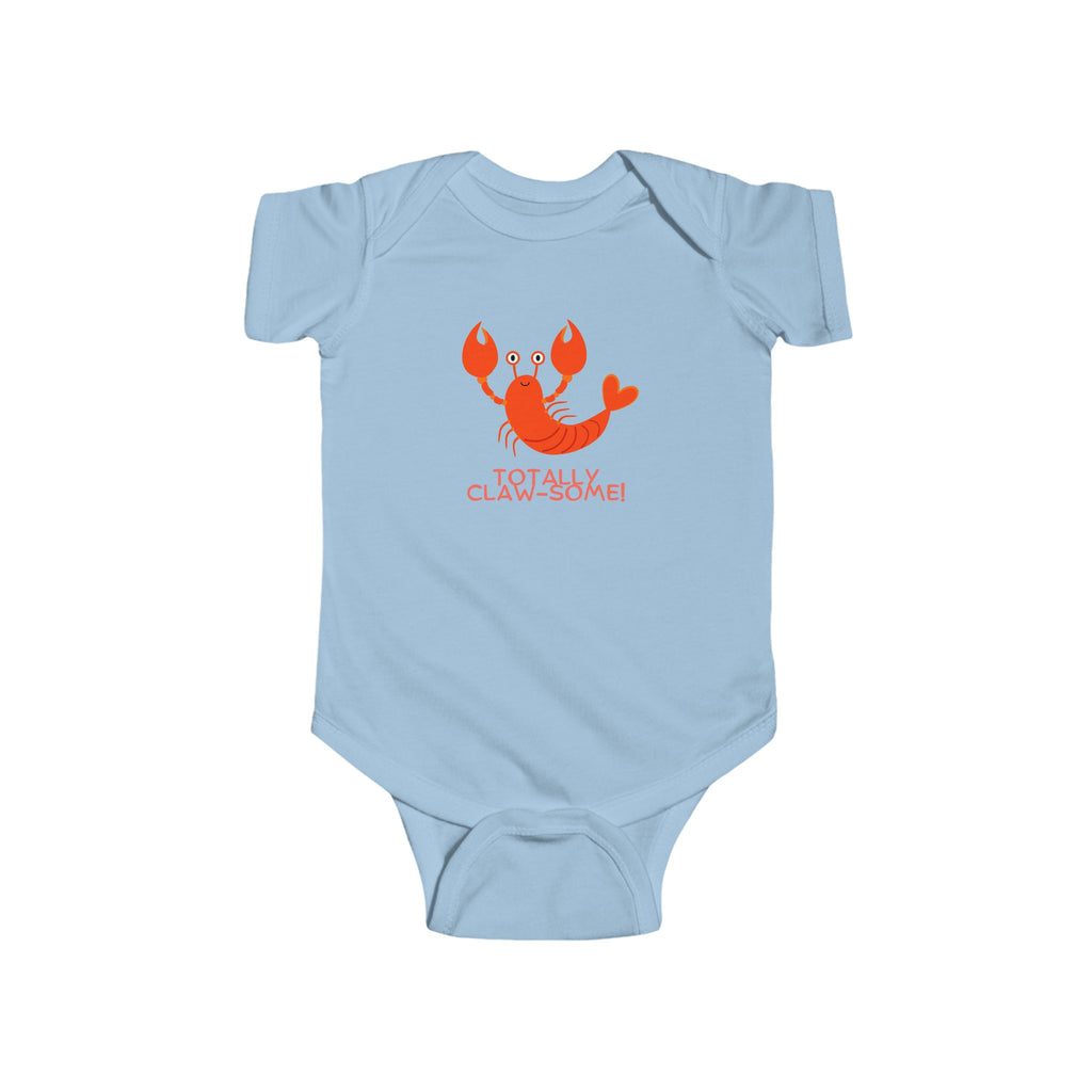 Totally Claw-Some Lobster Baby Onesie Blue