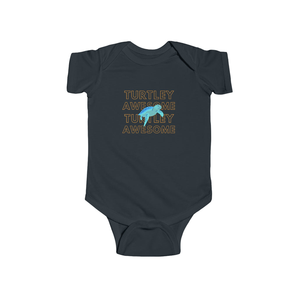 Turtley Awesome Baby Onesie Black