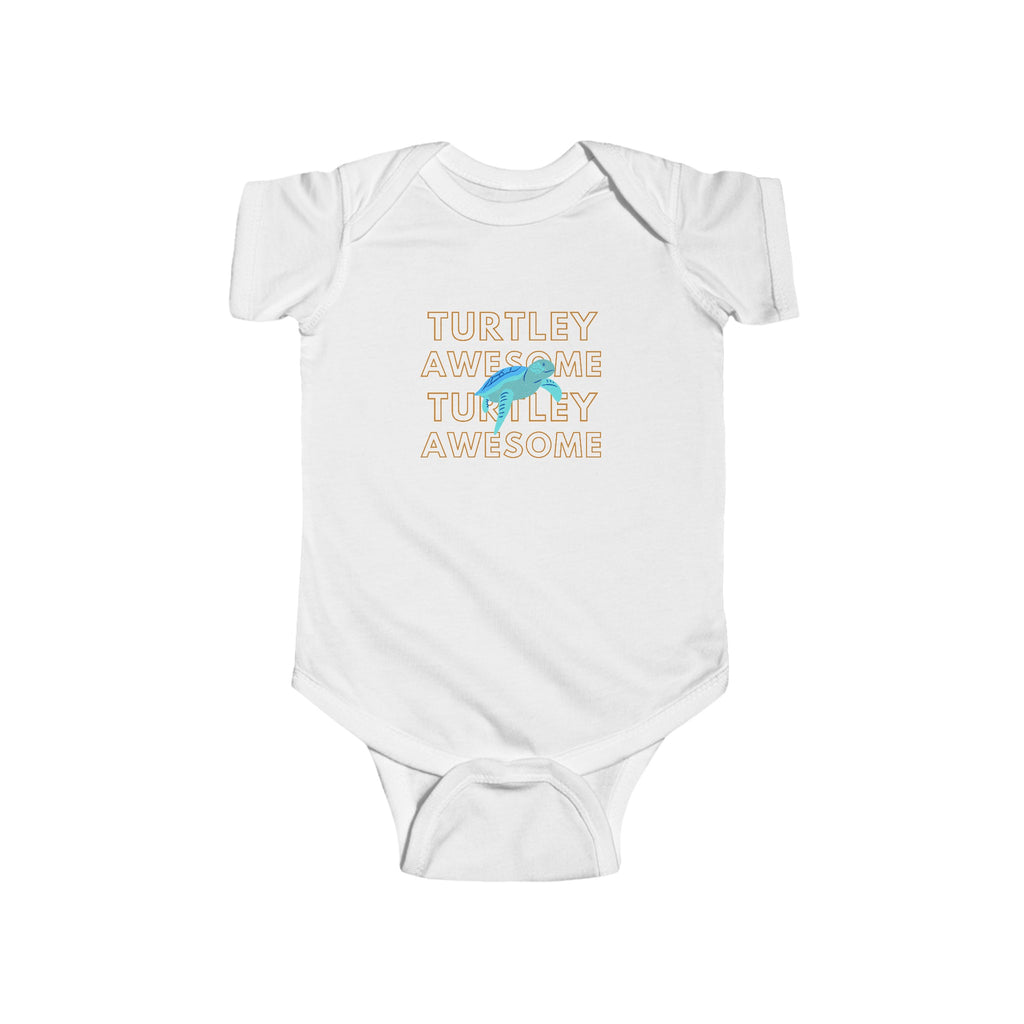 Turtley Awesome Baby Onesie White