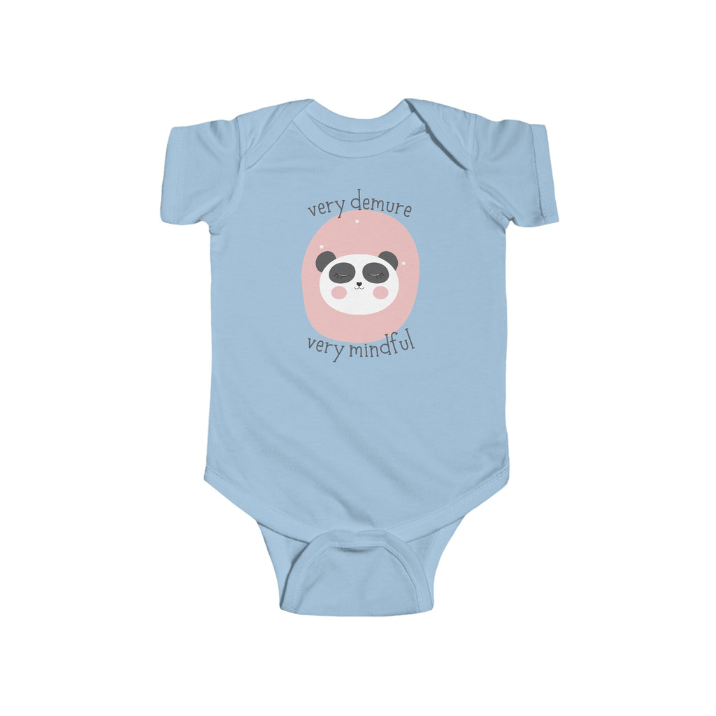 Very Demure Very Mindful Panda Baby Onesie Blue