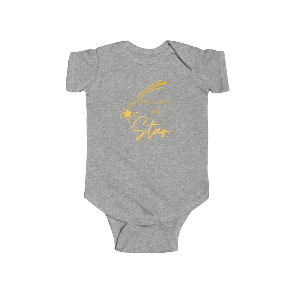 Watashi Wa Star Baby Onesie Gray