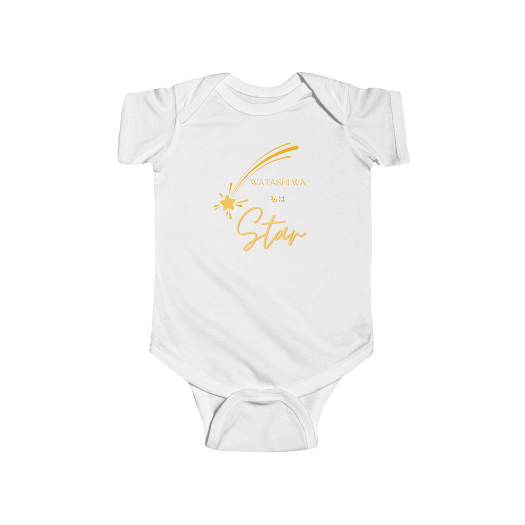 Watashi Wa Star Baby Onesie White