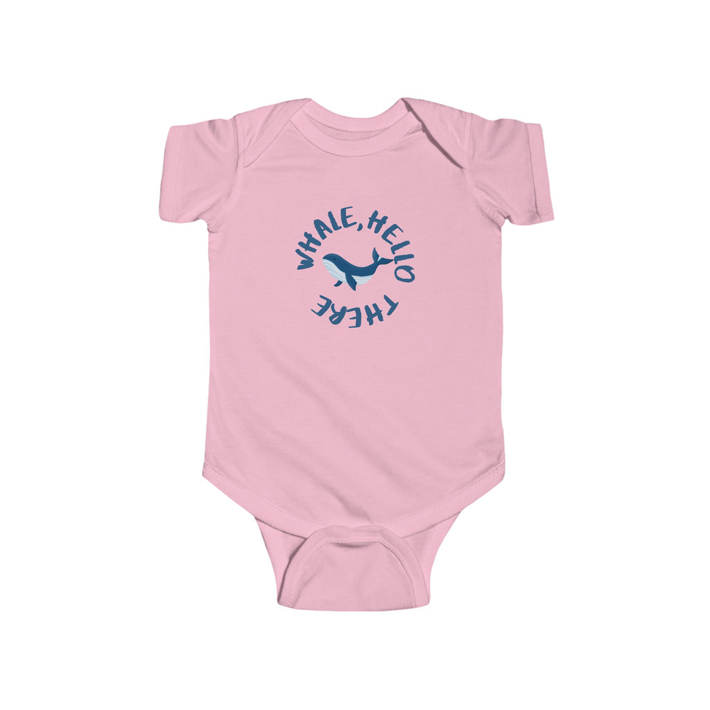 Whale Hello There Baby Onesie Pink