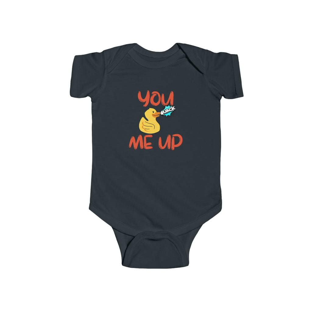 You Quack Me Up Baby Onesie Black