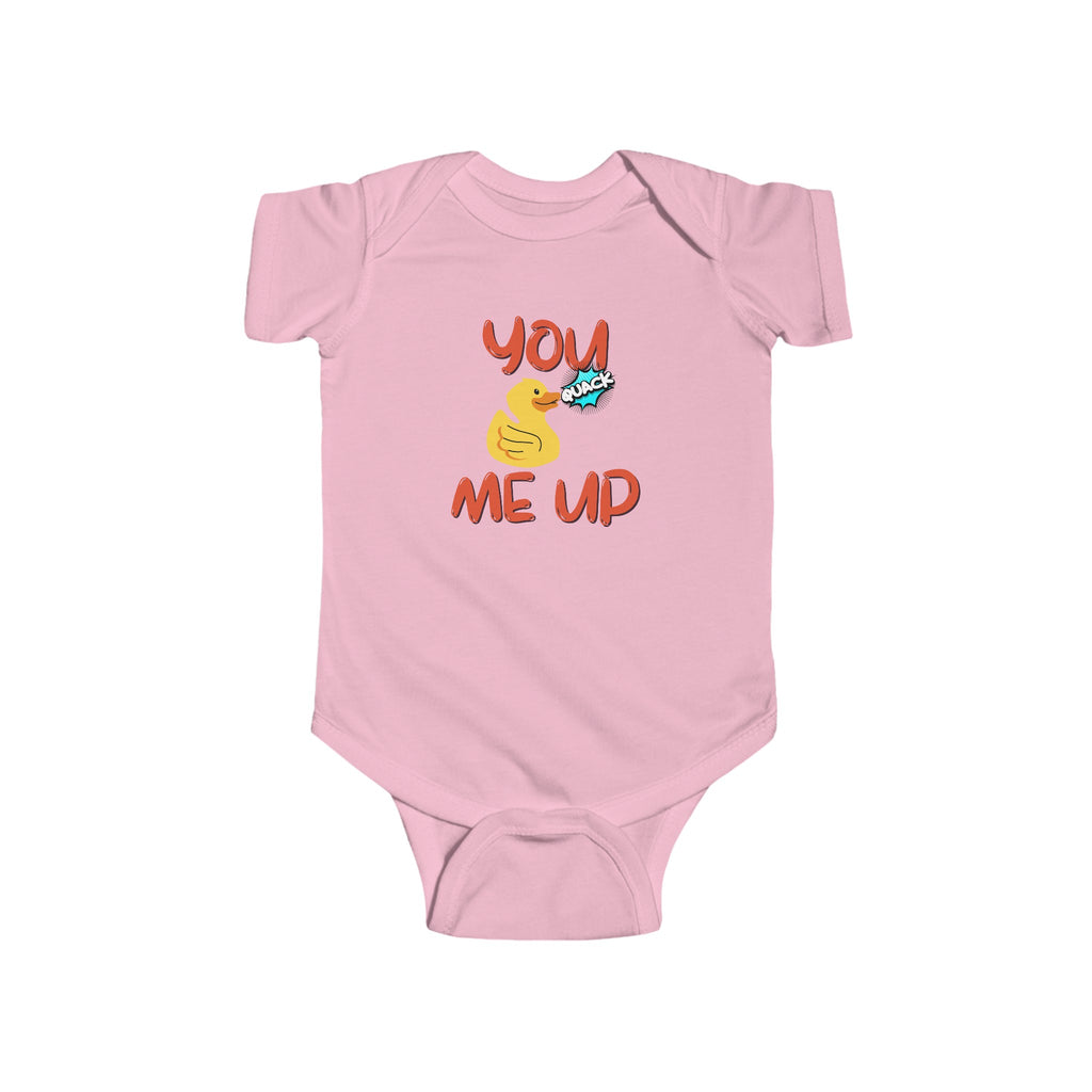 You Quack Me Up Baby Onesie Pink