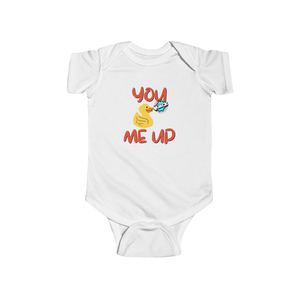 You Quack Me Up Baby Onesie White